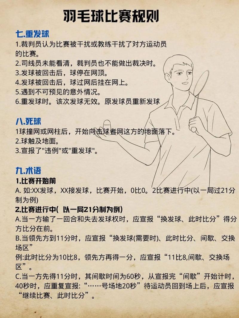 羽毛球个人赛比赛规则