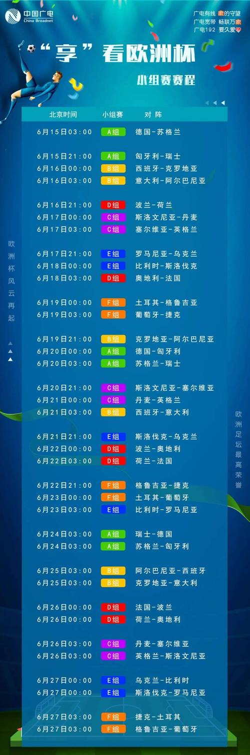 2021欧洲杯 时间表