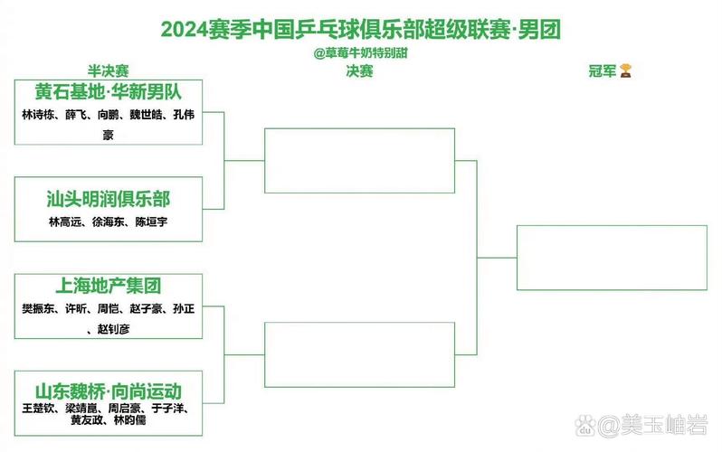 乒乓球决赛几个队