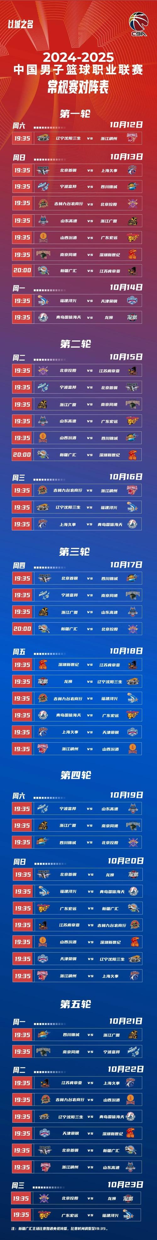 2020-2021赛季cba赛程辽宁和广州比赛